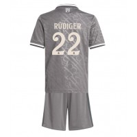 Real Madrid Antonio Rudiger #22 Fotballklær Tredjedraktsett Barn 2024-25 Kortermet (+ korte bukser)